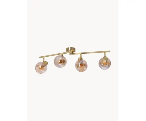 Deckenstrahler Lilly aus Metall beschichtet, Glas