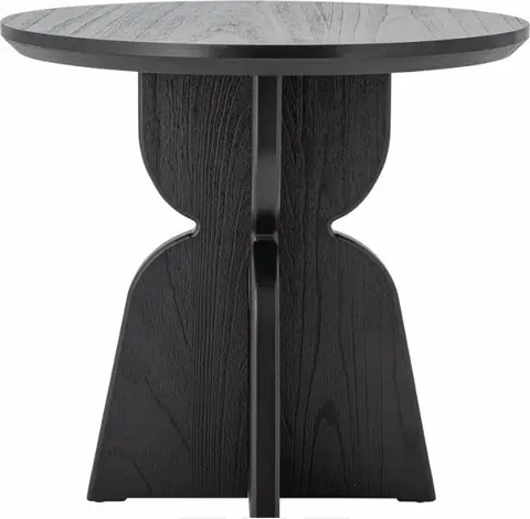 Esstisch Vixen Schwarz Tannenholz D 80 cm H 75 cm