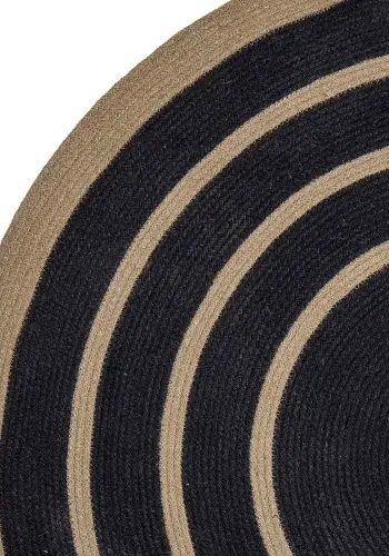 Teppich Rund Schwarz, Jute D 120 aus Jute – Ansicht 2 – Ansicht 2