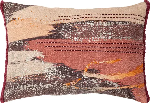 Kissen Brie 50 x 30, Violette, Orange aus Baumwolle