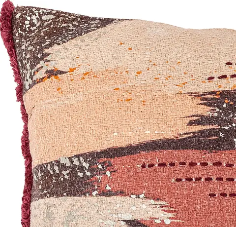 Kissen Brie 50 x 30, Violette, Orange aus Baumwolle – Ansicht 2 – Ansicht 2