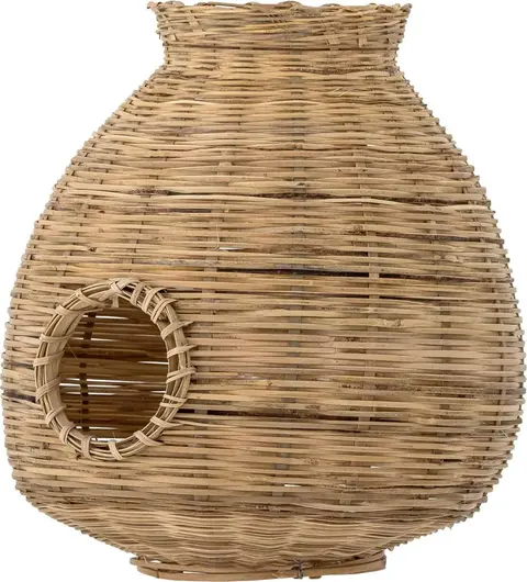 Laterne Ottine mittel mit Glas, Natur aus Bambus – Ansicht 2 – Ansicht 2