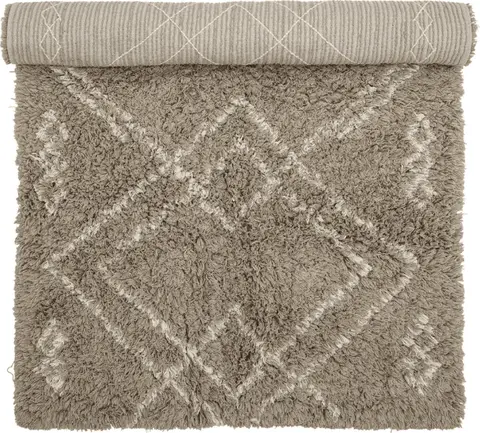 Teppich Edea 150 x 90, Beige aus Baumwolle