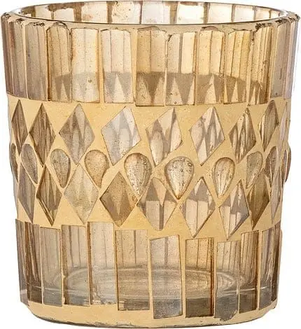 Teelicht Hermione, Gold aus Glas
