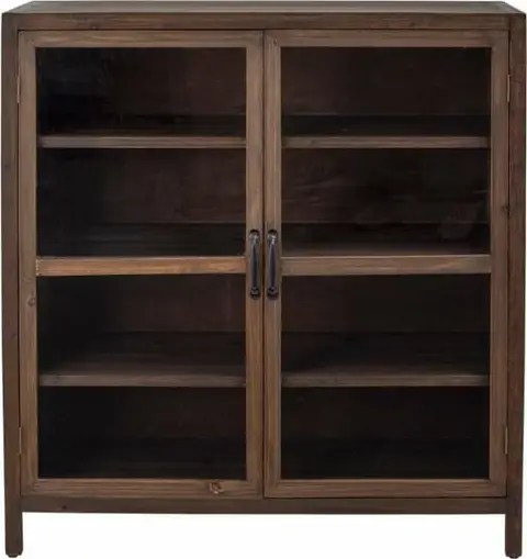 Schrank MARL H 100 x L 95 x T 45, Braun aus Tannenholz, MDF