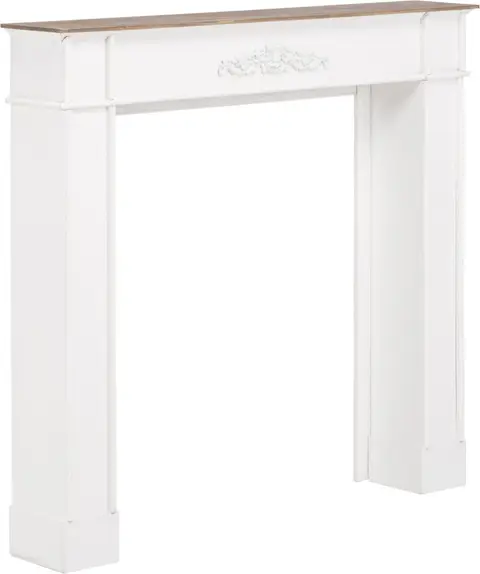 Weiße Kaminkonsole H125x104x18 aus mitteldichte