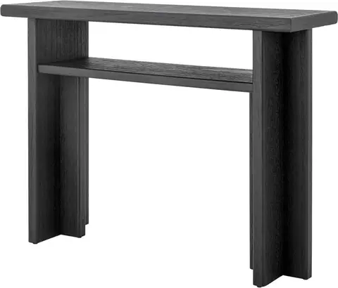 Konsolentisch Cupa Schwarz Tannenholz L 110 x H 80 x T 32 aus Tannenholz – Ansicht 2 – Ansicht 2