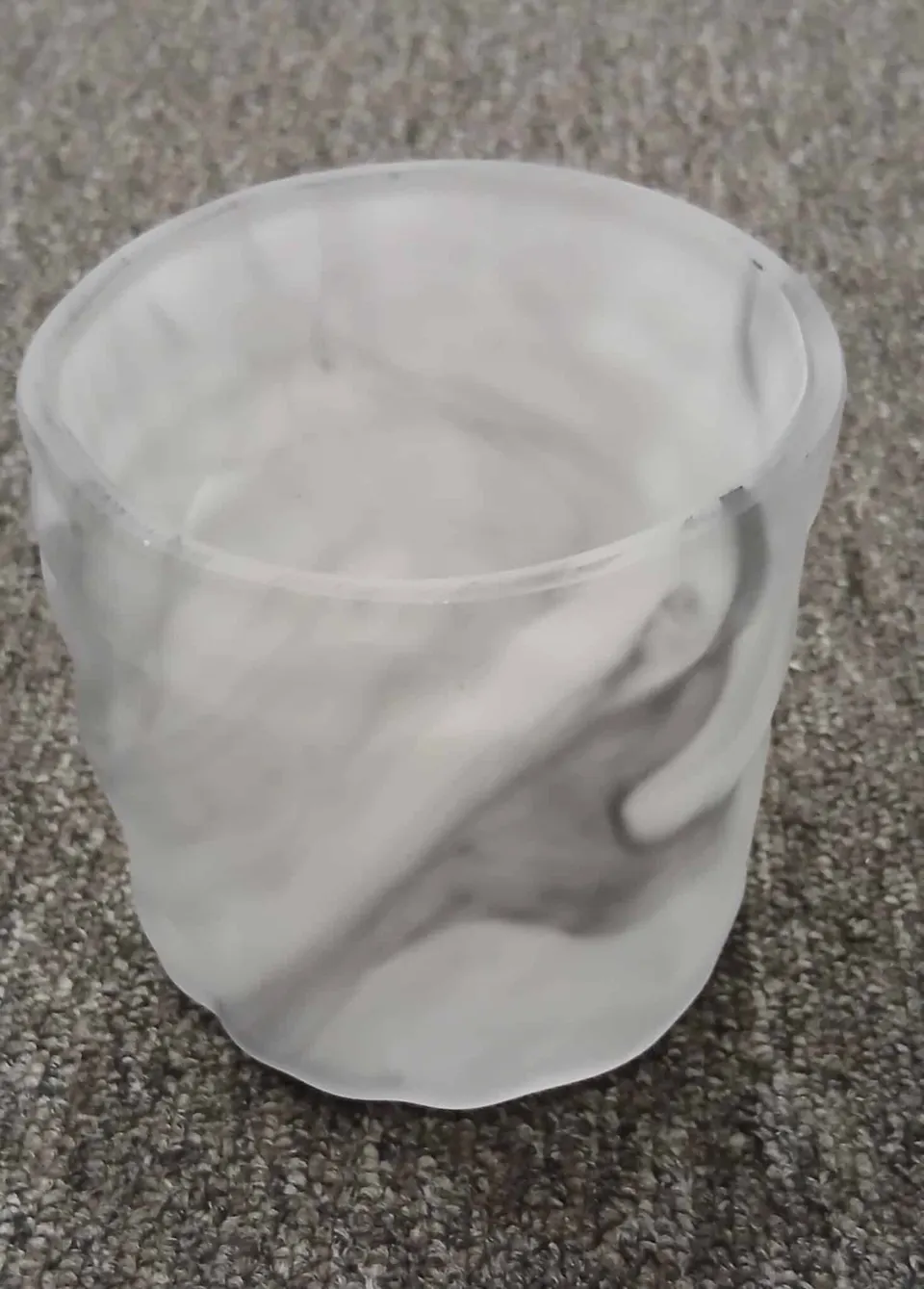 Windlicht Mamorize Schwarz Groß aus Glas