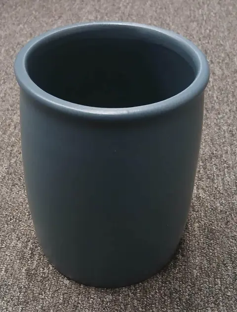 Vase Stuny, Dunkelgrau aus Steinzeug