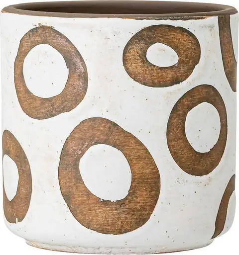 Blumentopf Avo Beige aus Terrakotta