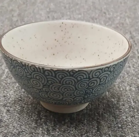 Schale Channoine, Grau, Blau aus Steinzeug