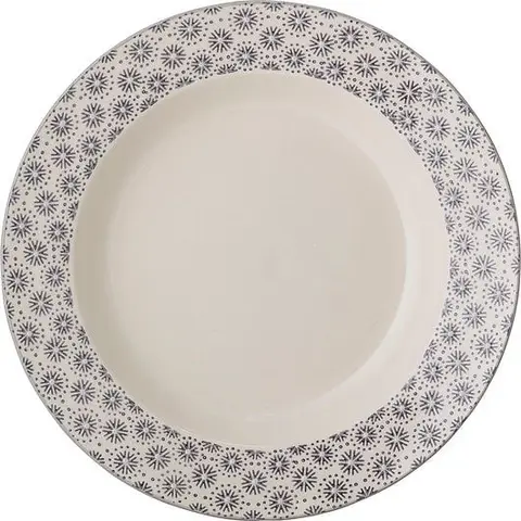 Teller Elsa tief, Violette, Beige aus Steingut