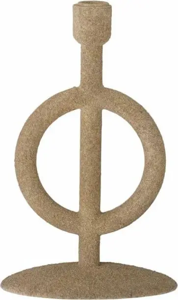 Kerzenhalter Flikka, Beige aus Polyresin