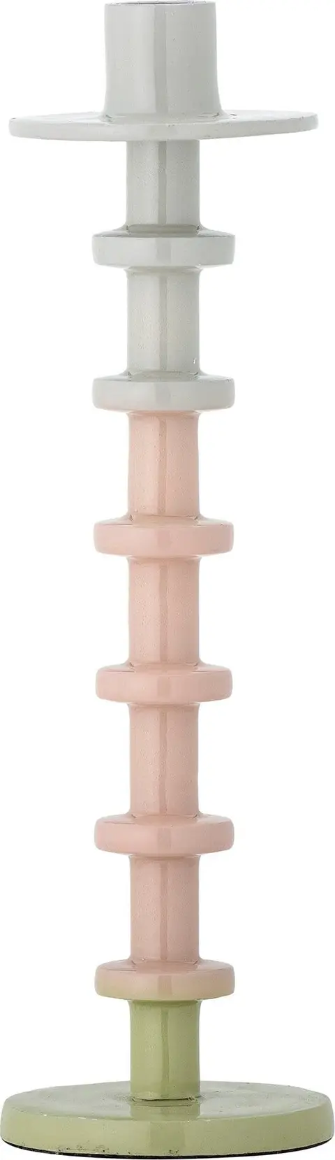 Kerzenständer Peach, Rosa, Grün aus Aluminium