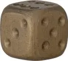 Würfel Gold aus Metall
