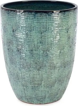 Übertopf Sawan Blue D 42 x H 52, Blau aus Steingut