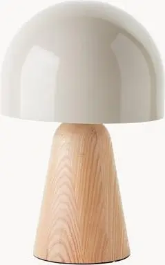 Kleine Tischlampe Nalam, Taupe aus Metall