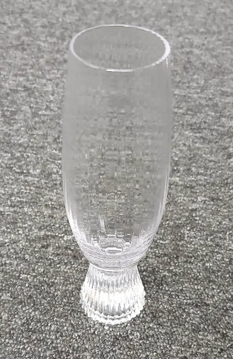 Sektglas Rillen, Transparent aus Glas