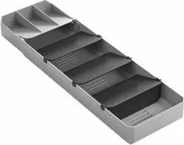 Besteck-Organizer UNI – FIT, Grau aus Kunststoff
