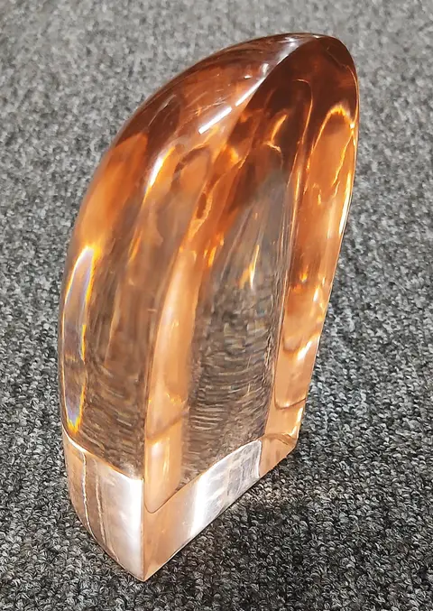 Deko Tayra, Hellorange aus Polyresin