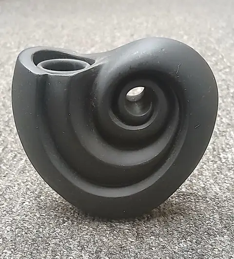 Kerzenschnecke Schwarz aus Keramik