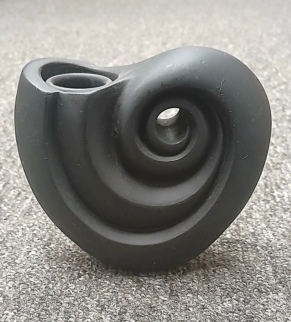 Kerzenschnecke Schwarz aus Keramik