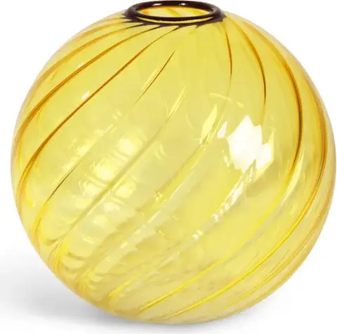 Vase Jaune, Gelb aus Glas