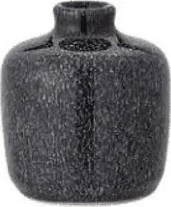 Vase Maien, grau, blau aus Steingut