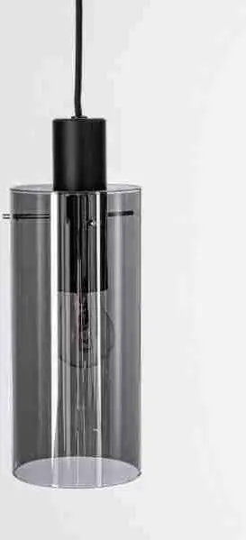 Hängeleuchte aus silberfärbigem Glas, Anthrazit – Ansicht 2 – Ansicht 2