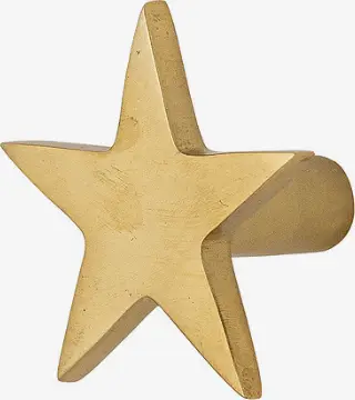 Wandhaken Stern, Gold aus rostfreien