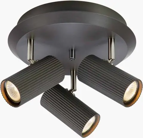 Kleiner Deckenstrahler Dunkelgrau D27 x H18 aus Metall beschichtet