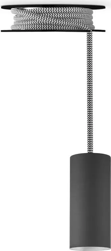 Pendelleuchte Pulley, Schwarz aus Kunststoff