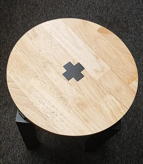 Hocker Holz, Braun aus Holz – Ansicht 2 – Ansicht 2