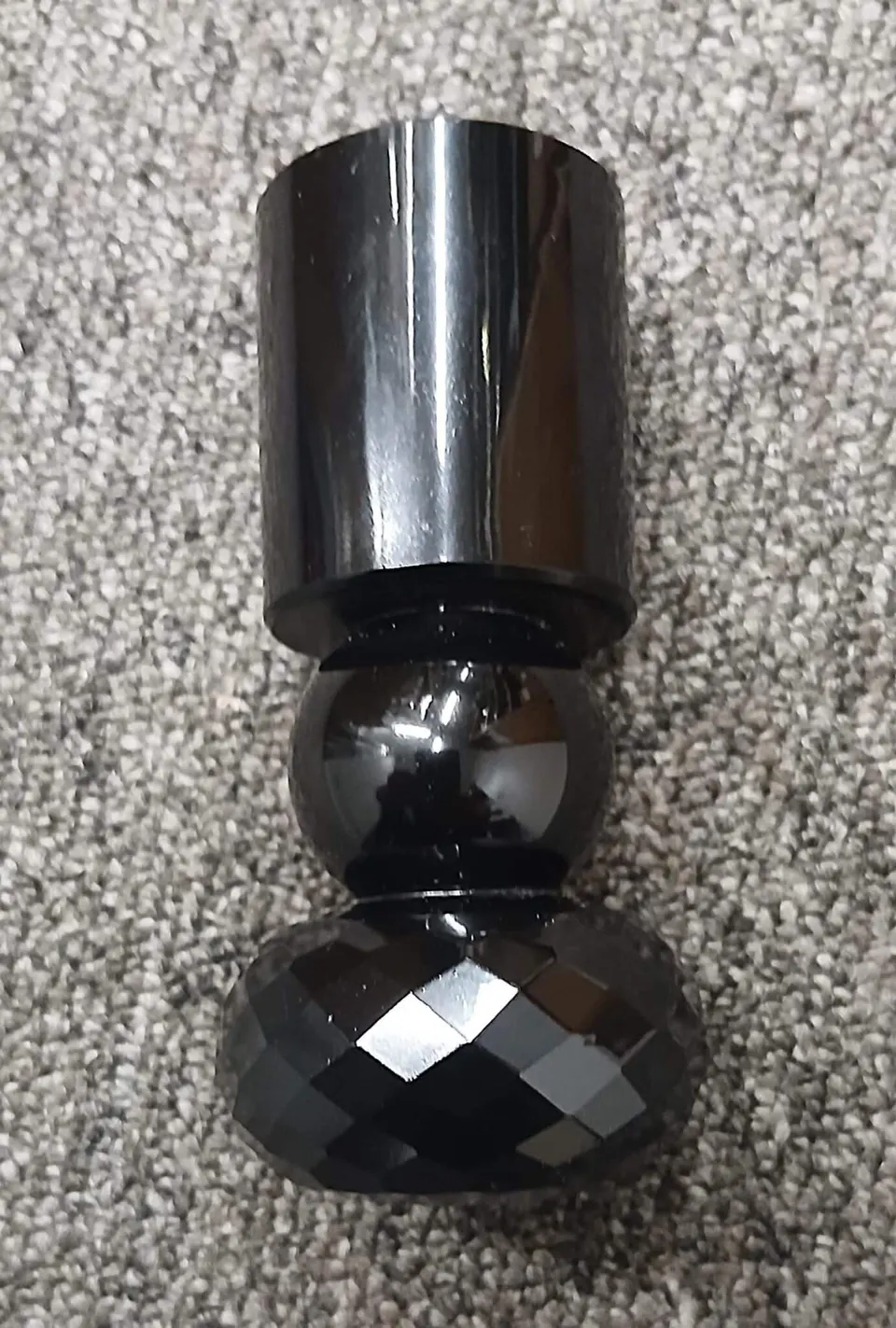 Kerzenhalter Nora, Schwarz aus Glas