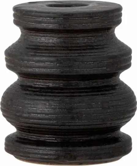 Kerzenhalter Idina, Schwarz aus Steinzeug