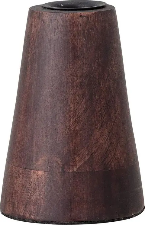 Kerzenhalte Gregor, Braun aus Mangoholz