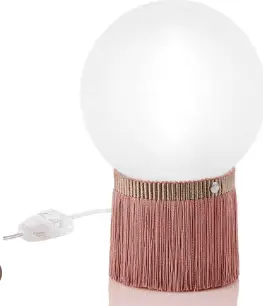 Tischlampe im Charleston Style, Weiß aus Kunststoff