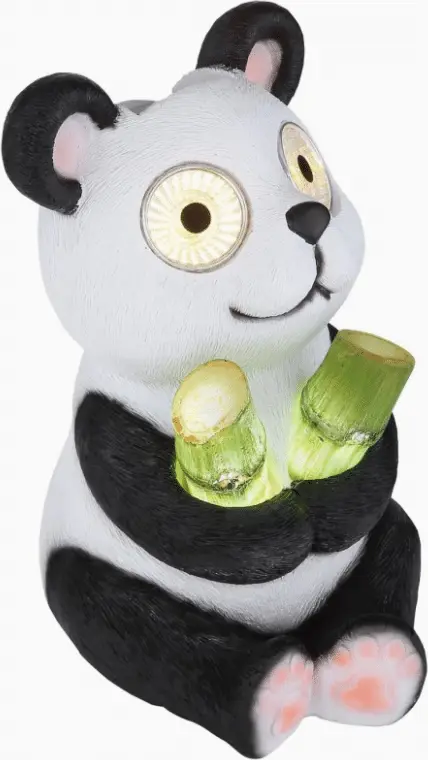 Panda Solar, Schwarz, Weiß, Grün aus Kunststoff