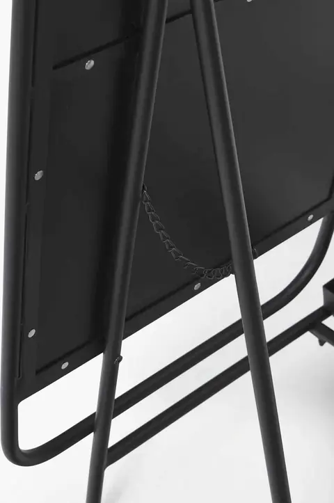 Standspiegel Theo mit Garderobe, Schwarz aus Metall – Ansicht 2 – Ansicht 2