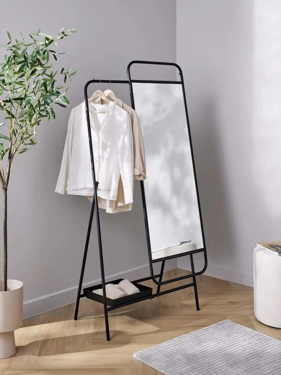 Standspiegel Theo mit Garderobe – Ansicht 3
