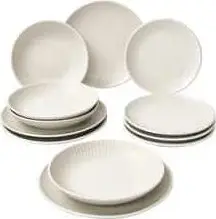 Geschirr-Set Steingut, 4 Pers. (12-tlg.)