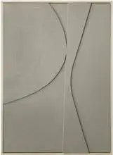 Gerahmtes Bild Relief 72,5 * 52,5, Kaki aus Holzrahmen