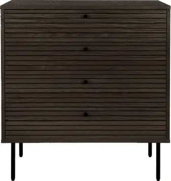Kommode Kyoto Truhe 80 * 40 * 85, Geräuchert Braun