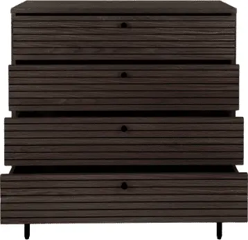 Kommode Kyoto Truhe 80 * 40 * 85, Geräuchert Braun – Ansicht 2 – Ansicht 2