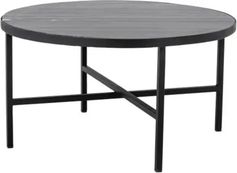 Couchtisch Marmor D 72 * H 41, Schwarz aus Eisen