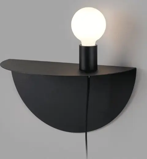 Wandleuchte Nit, Schwarz aus Aluminium