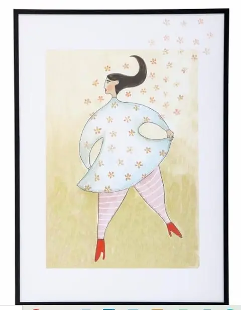Wandbild Ajo 52 x 72 cm, Schwarz aus Kieferholz
