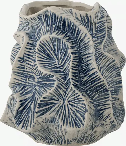 Vase Guxi, Blau aus Steingut
