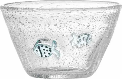 Schale Fisch, Transparent aus Glas
