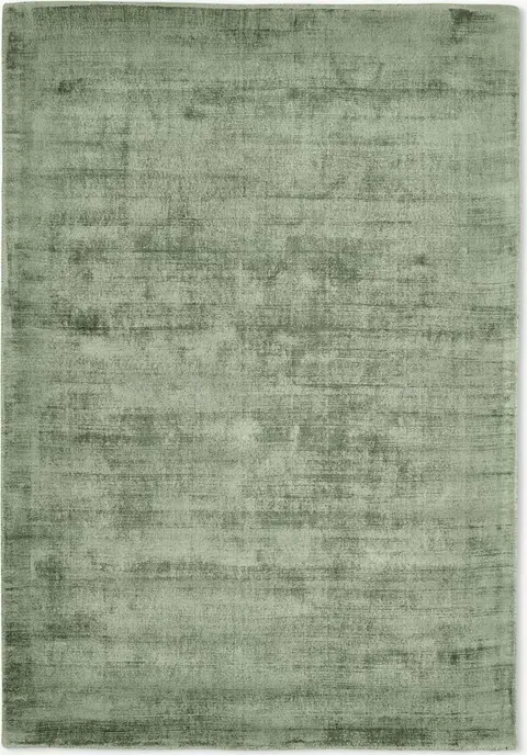 Handgewebter Viskoseteppich Dunkelgrün 230×160